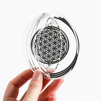 Creative Nordic Mandala Life Flower 3D Rotating Wind Chime Hanging Decor for Home Balcony