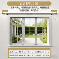 Adjustable Tension Curtain Rod with Internal Threaded Connection for Windows