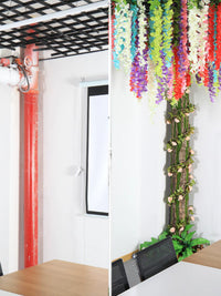 Artificial Tree Bark Cover for Pipes and Columns, Decorative Faux Plant Vine for Balcony Landscaping