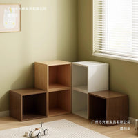 Freestanding Modular Cube Storage Organizer Bookshelf with Doors for Office and Home