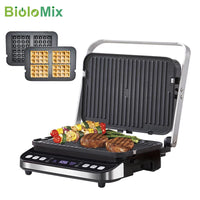Biolomix Smart Automatic Steak Grill and Waffle Maker with Electric Griddle Function