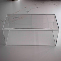 1:18 Scale Diecast Car Model Display Case with Acrylic Dust Cover and Leather Base