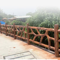 Concrete Wood Grain Fence Panel for Parks and Riverbanks