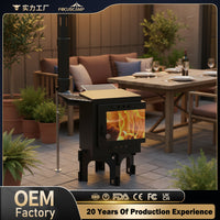 Cast Iron Wood Burning Fireplace Stove for Indoor Home Heating and Garden Use