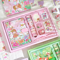 Cute Cartoon Notebook Gift Set for Girls, Creative Stationery Planner with Loose-Leaf Pages