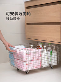 Shuangshan Stackable Stainless Steel Storage Basket for Kitchen and Home Organization