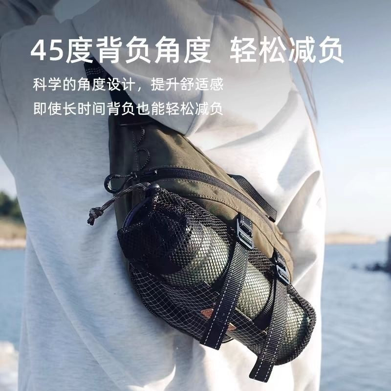 2026 New Multi-functional Shoulder Crossbody Waist Lure Fishing Bag for Men and Women Outdoor Leisure