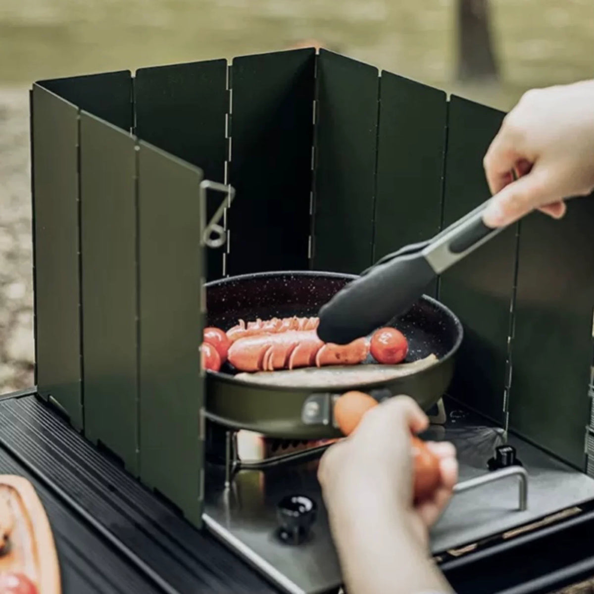 Goout Outdoor Camping Foldable Windscreen for BBQ and Picnic