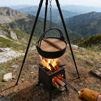 Portable Folding Cold Rolled Steel Wood Burning Stove for Outdoor Camping and Tea Boiling