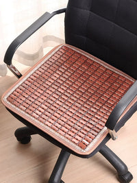 Summer Mahjong Mat Bamboo Cushion for Office Chair, Sofa, Car Seat - Breathable Cooling Pad for Students