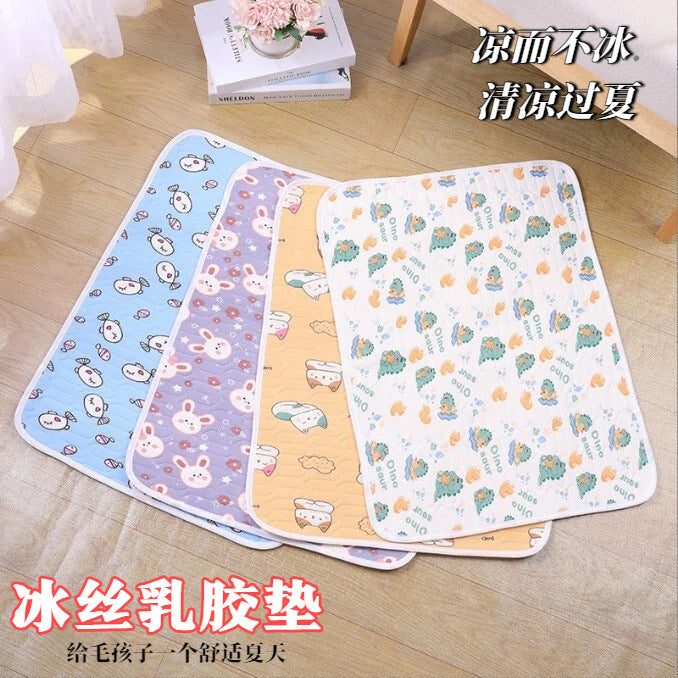 Pet Cooling Latex Mat for Cats and Dogs, Silk Ice Pad for Summer