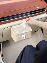 Car Trash Can and Storage Bag for Passenger Seat - Waterproof and Wear-Resistant Vehicle Organizer
