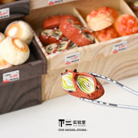 Miniature Simulation Bread Cabinet with Dessert and Play Food for Kids' Pretend Play