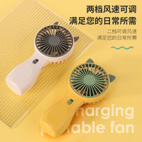 Mini USB Rechargeable Handheld Fan with Night Light, Portable Desktop Personal Fan