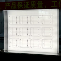 Clear Acrylic Display Case with Door for Blind Box Figures and Collectibles, Dustproof Storage Cabinet