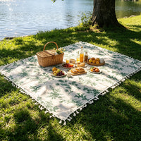 Waterproof Picnic Blanket Outdoor Camping Mat Moisture-Proof Thickened Fabric Ground Cover