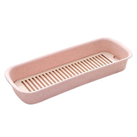 Kitchen Drawer Cutlery Storage Box with Drainage for Chopsticks and Spoons