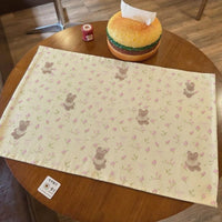 Japanese Vintage Floral Cotton Linen Tablecloth / Desk Mat for Home Decor
