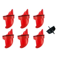 DIY Poultry Automatic Feeder Kit with Black Rubber Rings, Chicken Feeder Troughs, and Nipple Drinkers