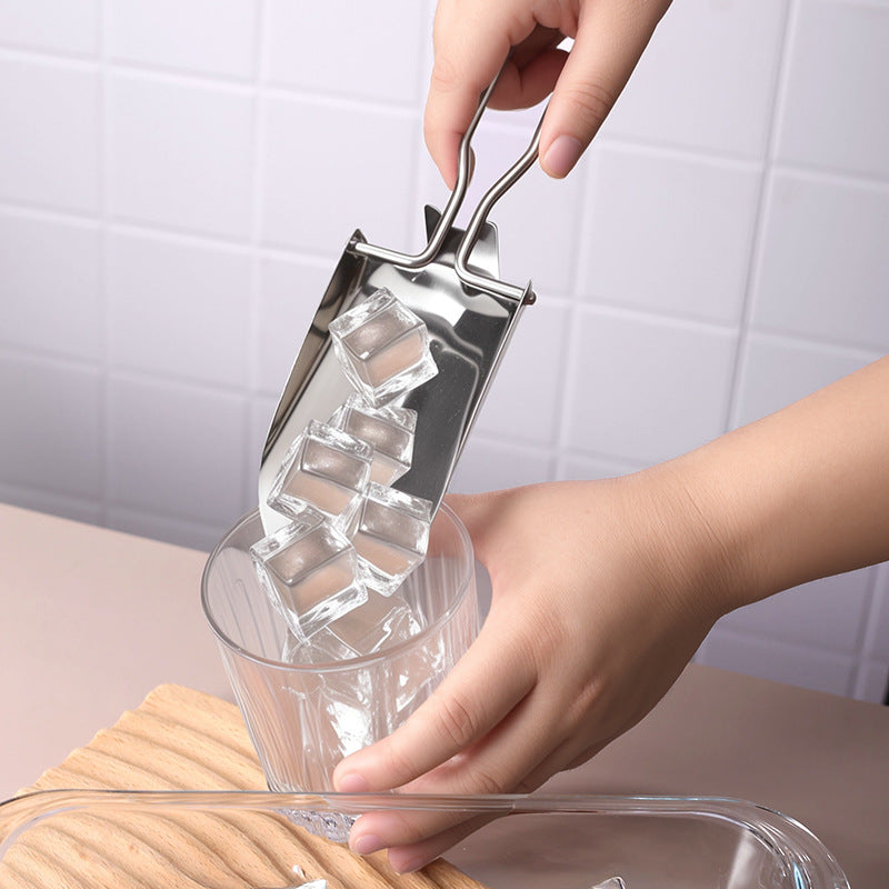 Stainless Steel Foldable Ice Scoop Multi-purpose Food Shovel for Flour, Grains, Sugar, and More