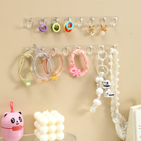 Wall-Mounted Mini Hook Rack for Necklaces & Accessories, No-Drill Entryway Organizer