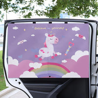 Car Window Sun Shade for Baby and Kids - Magnetic Retractable UV Protection Curtain