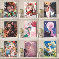 DIY 5D Diamond Painting Kit for Kids & Adults, Anime Landscape Series, 40x50cm Framed