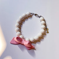 Pet Collar with Pink Bow for Cats and Small Dogs