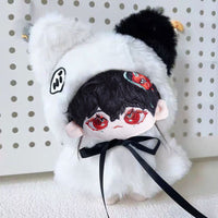 Doll Cloak Cape for 10cm/20cm Cotton Dolls, Cute Starry Rabbit Fur Design