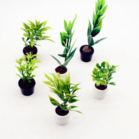Dollhouse Miniature Nordic Green Plant Potted Tree for OB11 Doll House Furniture Garden Decor