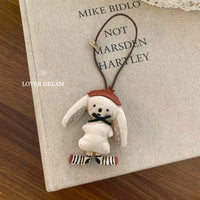 Korean Ins Style Christmas New Year Cartoon Rabbit Doll Keychain Bag Charm