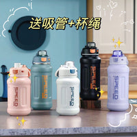 Large Capacity 316 Stainless Steel Insulated Water Bottle with Straw for Students and Kids