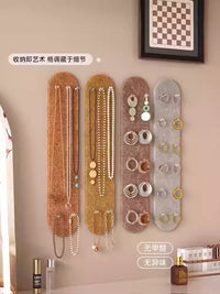 Wall-Mounted Felt Jewelry Display Organizer for Necklaces, Bracelets, and Earrings
