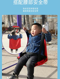 Portable Indoor/Outdoor Kids Swing with Backrest Safety Seat for Door Frame or Pull-Up Bar