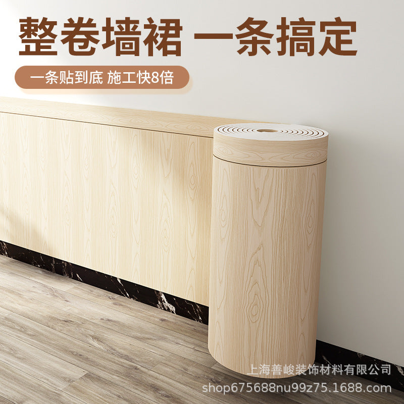 Self-Adhesive Marble Tile Pattern Wall Skirt Wallpaper for Home Renovation