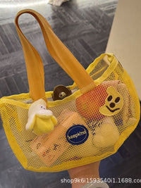 Portable Mesh Shower Caddy Bag with Wet/Dry Separation and Waterproof Pouch