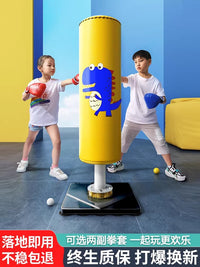 Kids' Freestanding Punching Bag Set with Boxing Gloves for Taekwondo & Martial Arts Training