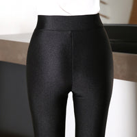 Women's Winter Warm Fleece Lined High Waist Leggings Thickened Stretchy Slim Fit Trousers
