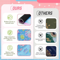 Floral Mahjong Table Mat Thickened Silent Waterproof Wear-Resistant Card Game Pad