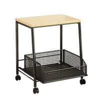 Desktop Printer Stand with Storage, Multifunctional Double-Layer Office Organizer for Printer, Host, and Copier