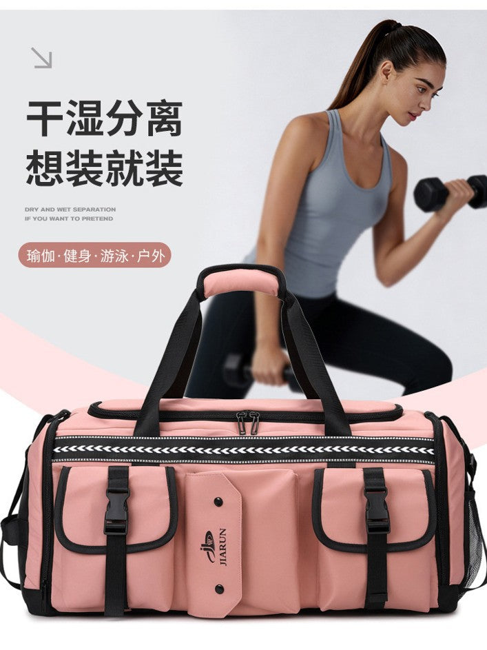 Large Capacity Travel Duffel Bag with Wet Dry Separation for Gym, Weekend Trips and Business Travel