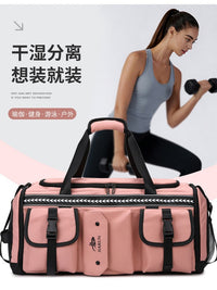 Large Capacity Travel Duffel Bag with Wet Dry Separation for Gym, Weekend Trips and Business Travel
