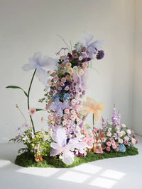 Monet Garden Artificial Butterfly Flower Arch for Wedding & Event Decor