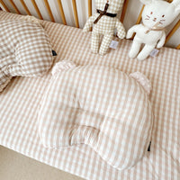 Muji-Style Washed Cotton Pet Pillow for Dogs and Cats - Cartoon Bear Neck Support and Sleep Aid