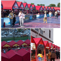 Outdoor Stall Tent Canopy with Sidewalls, Simple Gazebo Tent Top, Four-Leg Umbrella Rain Shelter for Night Market Stalls Commercial Use