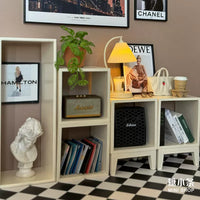 Miniature Stackable Display Cabinet for Blythe Dolls - Walnut/Ivory