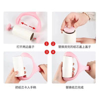 Lint Roller with Handle and Refills for Pet Hair and Dust Removal