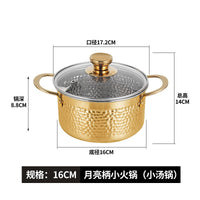 304 Stainless Steel Mini Hot Pot for Outdoor and Indoor Use, Portable Individual Shabu-Shabu Pot