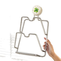 Multi-functional Kitchen Pot Lid Holder Wall Mounted No-Drill Suction Cup Storage Rack
