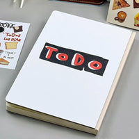 Vintage American Style Blank Notebook, Aesthetic Thick Journal for Writing and Sketching